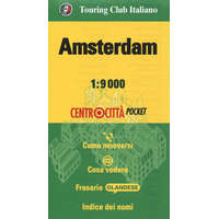Touring Club Italiano Amszterdam térkép Amszterdam várostérkép zsebtérkép 1:9 000 TCI