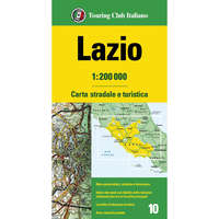 Touring Club Italiano Lacio autós térkép Lacio térkép TCI 1:200 000