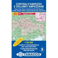 Tabacco 03. Cortina d Ampezzo turista térkép Tabacco 1: 25 000 Tab 2503