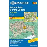 Tabacco 016. Dolomiti del Centro Cadore turista térkép Tabacco 1: 25 000