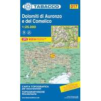 Tabacco 017. Dolomiti di Auronzo e del Comelico Dolomitok turista térkép Tabacco 1: 25 000 TAB 2517