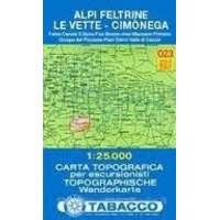 Tabacco 023. Alpi Feltrine - Cimònega - Le Vette turista térkép Tabacco 1: 25 000