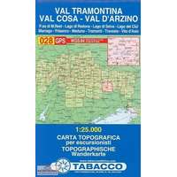 Tabacco 028. Val Tramontina - Val Cosa - Val D Arzino turista térkép Tabacco 1: 25 000