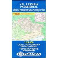 Tabacco 039. Val Passiria turista térkép Tabacco 1: 25 000