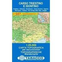 Tabacco 047. Carso Triestino E Isontino turista térkép Tabacco 1: 25 000