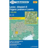 Tabacco 057. Levico - Altopiani di Folgaria Lavarone e Luserna turista térkép Tabacco 1: 25 000