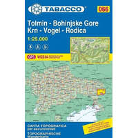 Tabacco 066. Tolmin térkép, Bohinjske Gore, Krn, Vogel, Rodica turista térkép Tabacco 1: 25 000 2017 TAB 2566