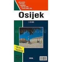 Forum Eszék térkép Eszék és környéke, Osijek térkép Fórum kiadó 1:15 000 1:125 000