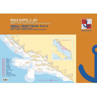 HHI - Hidrografski Institute Hrvatska Small Craft folio II. Adriatic sea hajózási térkép Adria hajózási térkép Dél Horvátország tengeri térkép HHI 1:100 000