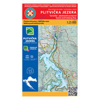 Horvát kiadó HGSS Plitvicei-tavak térkép, Plitvice Nemzeti Park turistatérkép, Plitvicka jezera turistatérkép - 1:25e