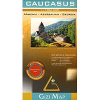 Gizi Map Kaukázus térkép Gizi Map domborzati 1:1 000 000