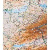 Gizi Map Central Asia domborzati falitérkép Gizi Map 1:1 750 000