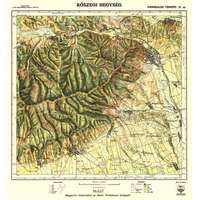 HM Kőszegi-hegység térkép antik, faximile 1922 HM 1:40 000 51x53