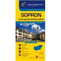 Cartographia Sopron térkép, várostérkép és Győr-Moson-Sopron megye - vármegye térkép Cartographia 1:12 500 2014