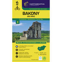 Cartographia Bakony turistatérkép Bakony dél 1:40 000, Somló turistatérkép Cartographia 2021