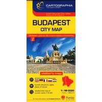 Cartographia Budapest térkép belváros, Budapest térkép 1:16e. Cartographia 2020 Budapest közlekedési térkép
