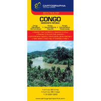 Cartographia Congo térkép, Kongó térkép Cartographia Kongói Demokratikus Köztársaság 1:3 300 000