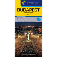 Cartographia Budapest térkép Cartographia 1:30e Budapest várostérkép hajtott 2022