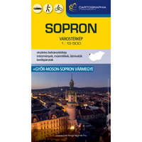 Cartographia Sopron város térkép, Sopron térkép 1:13 500 + Győr-Moson-Sopron vármegye térkép Cartographia