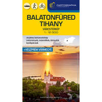 Cartographia Balatonfüred térkép, Tihany várostérkép 1:12,5e, Veszprém vármegye térkép, Tihanyi-félsziget Cartographia