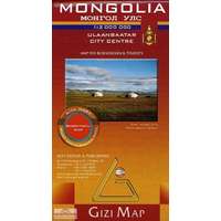 Gizi Map Mongólia térkép domborzati Gizi Map 1:2 000 000