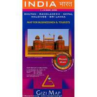 Gizi Map India térkép autós Gizi Map 1:3 000 000