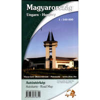 Nyír-Karta Magyarország térkép, Magyarország autótérkép Nyír-Karta 1:540 000 Magyarország közlekedése térkép