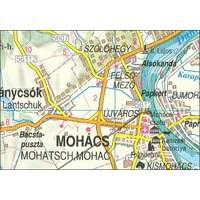 Nyír-Karta Baranya megye - vármegye térkép Topográf kisatlasz