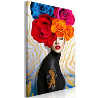 Artgeist Vászonkép - Tiger on Shoulder (1 Part) Vertical 80x120