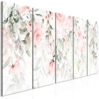 Artgeist Kép - Waterfall of Roses (5 Parts) Narrow - First Variant 225x90