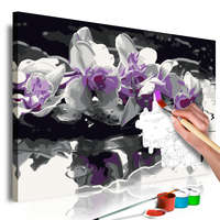 Artgeist Kifestő - Purple Orchid (Black Background & Reflection In The Water) 60x40