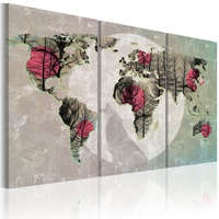 Artgeist Kép - Map of the World: Telihold - triptych