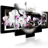 Artgeist Kép - Orchids on a black background 100x50