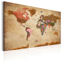 Artgeist Kép - World Map: Brown Elegance