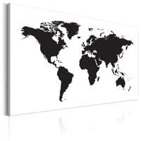 Artgeist Kép - World Map: Black & White Elegance