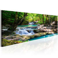 Artgeist Kép - Nature: Forest Waterfall 150x50