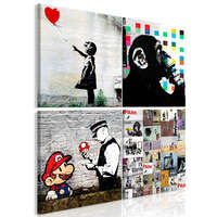 Artgeist Kép - Banksy Collage (4 Parts)