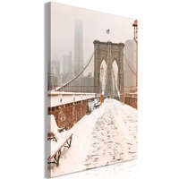 Artgeist Kép - Brooklyn Bridge in Sepia (1 Part) Vertical 40x60
