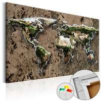 Artgeist Kép parafán - Wild World [Cork Map] Parafa világtérkép - vászonkép 60x40