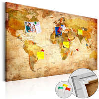 Artgeist Kép parafán - World Map: Time Travel [Cork Map] 120x80