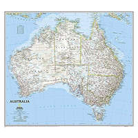National Geographic Ausztrália falitérkép National Geographic ország színezéssel 1:4 560 000 76x69 cm