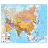 National Geographic Ázsia falitérkép National Geographic 120x100 cm - politikai Ázsia térkép - színes