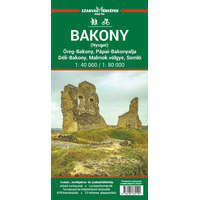 Szarvas András Bakony turistatérkép Szarvas A. 1:80 000,1:40 000 Bakonyalja térkép, Bakony térkép 2020