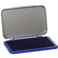 Bélyegző párna fémházas, Bélyegzőpárna igazolófüzethez - kék tintás