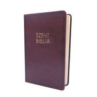 Közepes Biblia Károli Gáspár fordítás - Bordó Biblia bőrhatású 13x19 cm