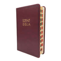 Közepes Biblia bőrhatású - Bordó - Regiszterrel Károli Gáspár Biblia 13x19 cm