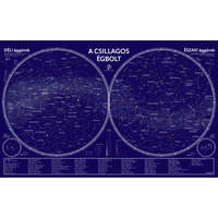 Geobook Csillagtérkép, klasszik csillagászati térkép, csillagászati falitérkép 110x70 cm