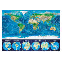 Educa Educa Világtérkép Neon Puzzle 1000 db-os Hegy-vízrajzi világtérkép puzzle fluoreszkáló 85 x 60 cm - 16760