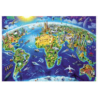 Educa Educa - Nevezetességek a világ körül - 2000 db-os puzzle világtérkép 17129