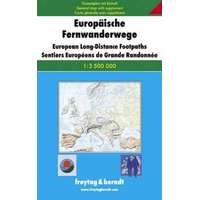 Freytag &amp; Berndt Európa hosszútávú gyalogútjai térkép Freytag & Berndt 1:3 500 000